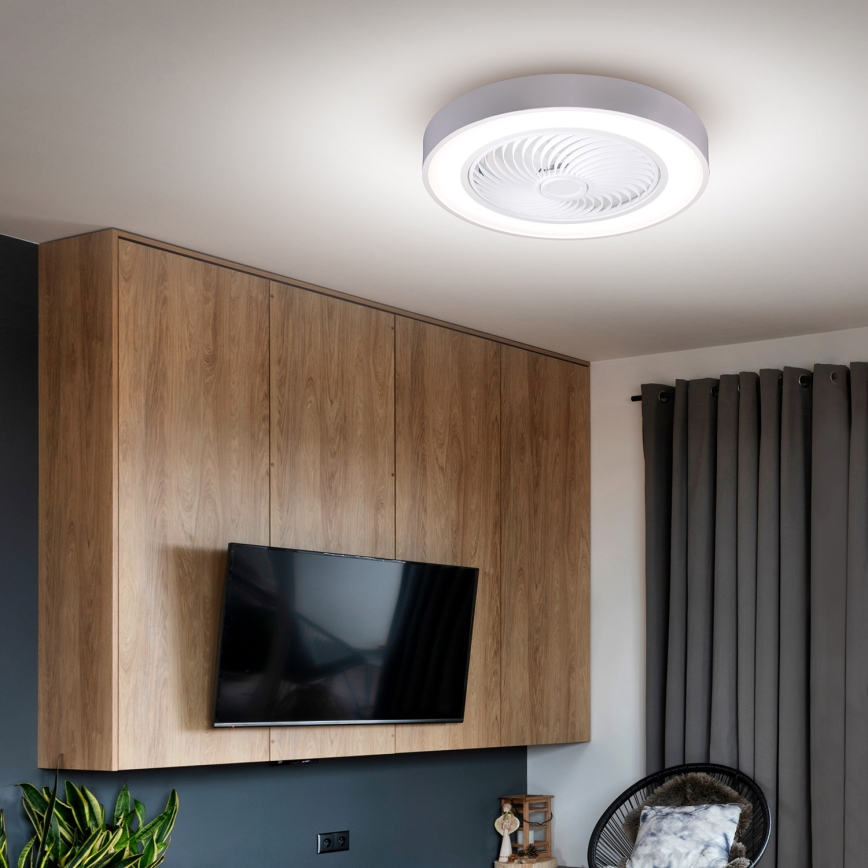 Brilagi - LED Prigušiva plafonjera sa ventilatorom LED/30W/230V 3000-6500K bela + Daljinski upravljač