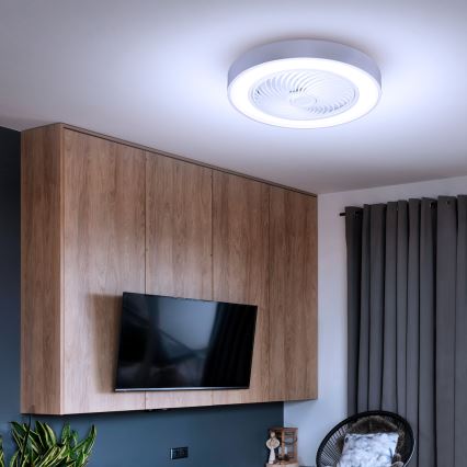 Brilagi - LED Prigušiva plafonjera sa ventilatorom LED/30W/230V 3000-6500K bela + Daljinski upravljač