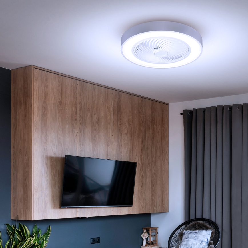 Brilagi - LED Prigušiva plafonjera sa ventilatorom LED/30W/230V 3000-6500K bela + Daljinski upravljač