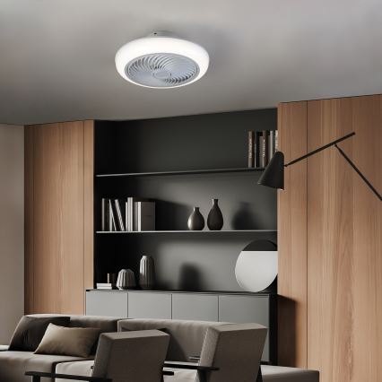 Brilagi - LED Prigušiva plafonjera sa ventilatorom LED/30W/230V 3000-6500K bela + Daljinski upravljač