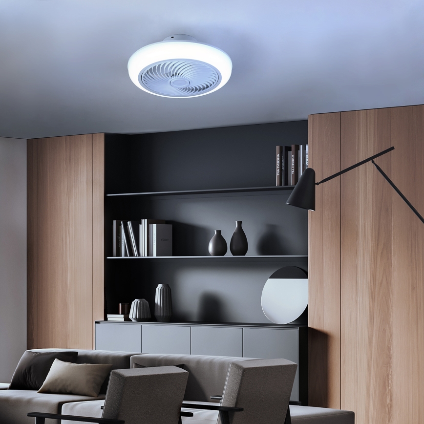 Brilagi - LED Prigušiva plafonjera sa ventilatorom LED/30W/230V 3000-6500K bela + Daljinski upravljač