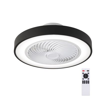 Brilagi - LED Prigušiva plafonjera sa ventilatorom LED/30W/230V 3000-6500K crno + Daljinski upravljač