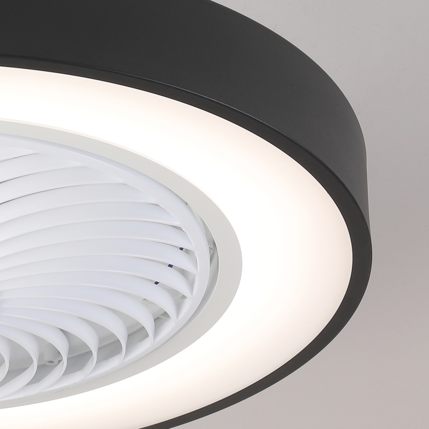 Brilagi - LED Prigušiva plafonjera sa ventilatorom LED/30W/230V 3000-6500K crno + Daljinski upravljač