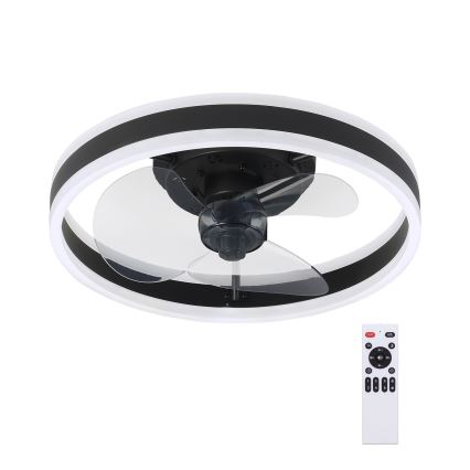 Brilagi - LED Prigušiva plafonjera sa ventilatorom LED/30W/230V 3000-6500K crno + Daljinski upravljač