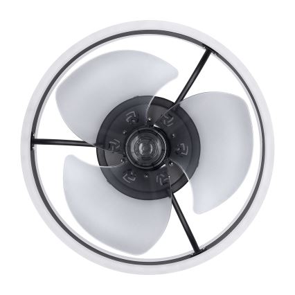 Brilagi - LED Prigušiva plafonjera sa ventilatorom LED/30W/230V 3000-6500K crno + Daljinski upravljač