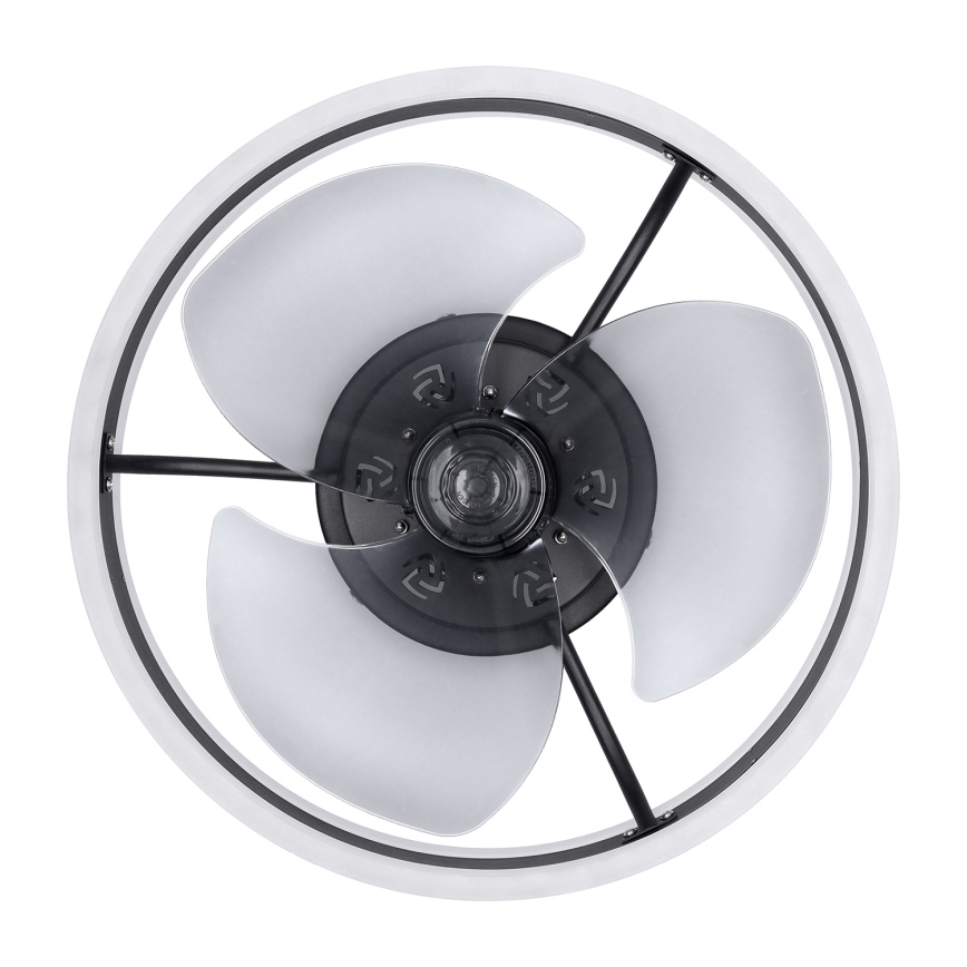 Brilagi - LED Prigušiva plafonjera sa ventilatorom LED/30W/230V 3000-6500K crno + Daljinski upravljač