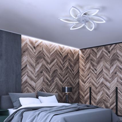 Brilagi - LED Prigušiva plafonjera sa ventilatorom LED/50W/230V 3000-6500K bela + Daljinski upravljač