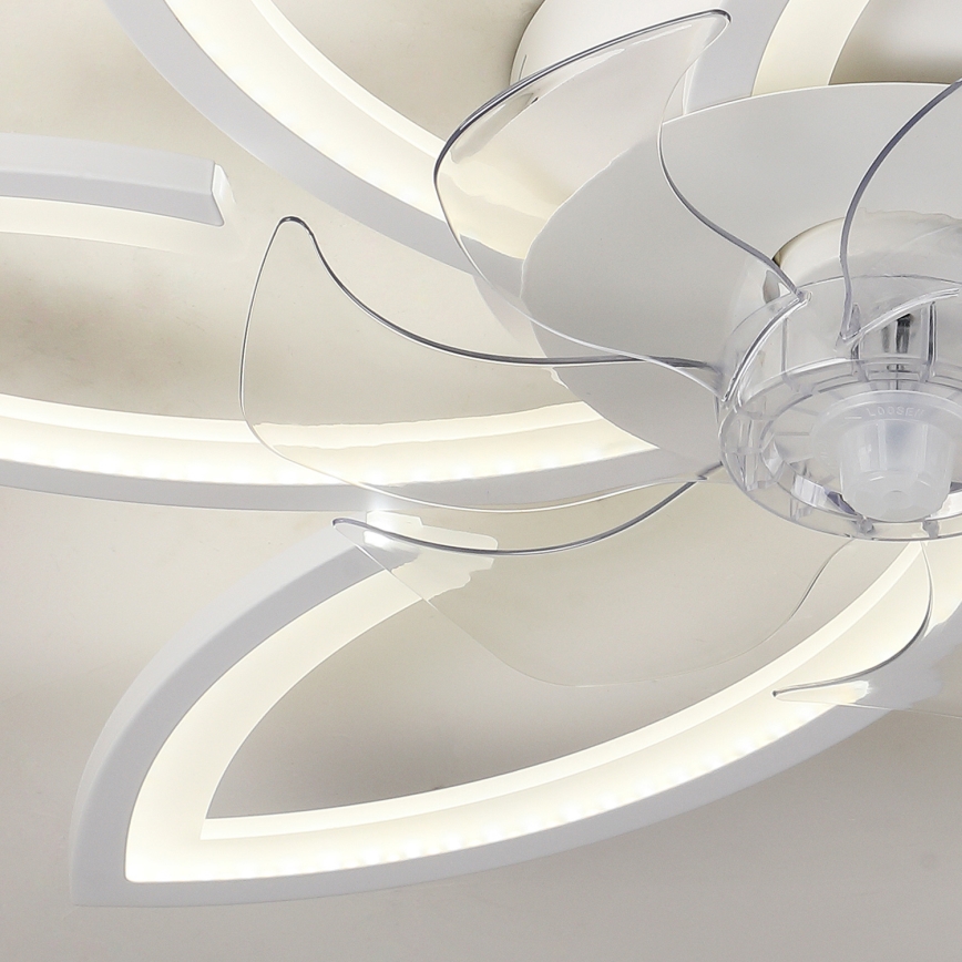 Brilagi - LED Prigušiva plafonjera sa ventilatorom LED/50W/230V 3000-6500K bela + Daljinski upravljač