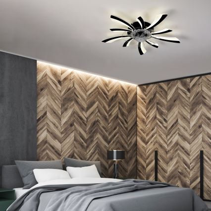 Brilagi - LED Prigušiva plafonjera sa ventilatorom LED/50W/230V 3000-6500K crno + Daljinski upravljač