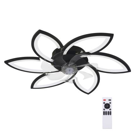 Brilagi - LED Prigušiva plafonjera sa ventilatorom LED/50W/230V 3000-6500K crno + Daljinski upravljač