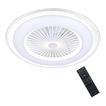 Brilagi - LED Prigušivo svetlo sa ventilatorom RONDA LED/48W/230V 3000-6000K bela + Daljinski upravljač