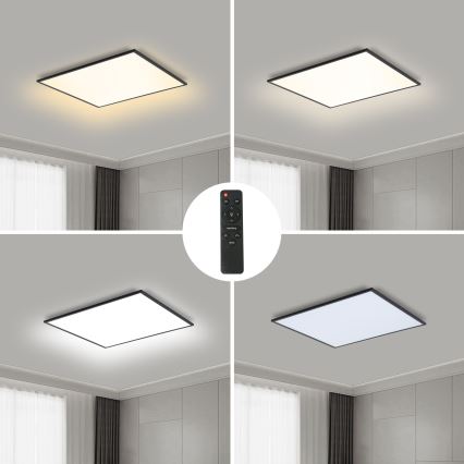 Brilagi - LED Prigušiva plafonjera SLIMFRAME LED/36W/230V 45x45 cm 3000-6000K crno + Daljinski upravljač