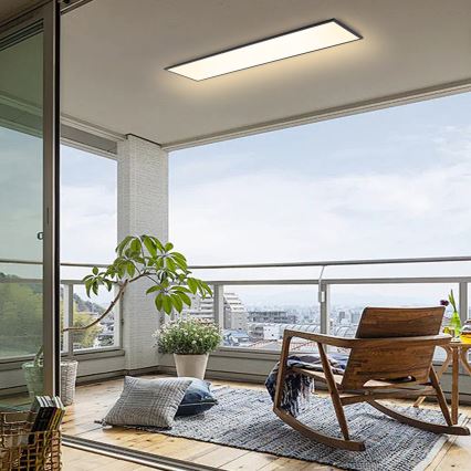 Brilagi - LED Prigušiva plafonjera SLIMFRAME LED/58W/230V 120x30 cm 3000-6000K crno + Daljinski upravljač