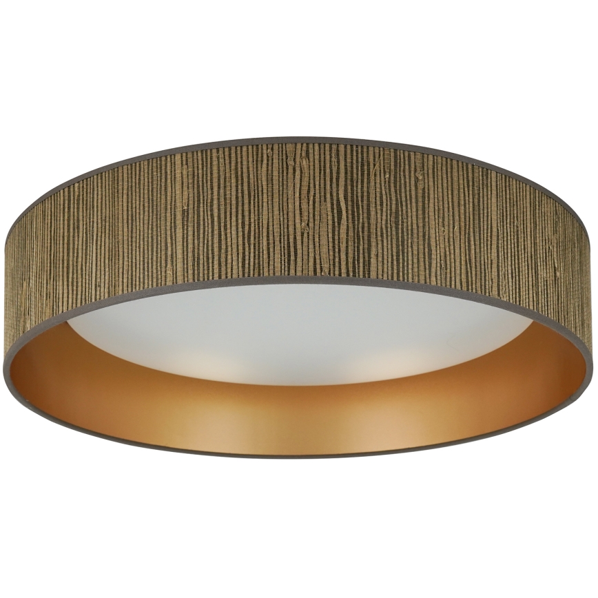 Brilagi - LED Prigušiva plafonjera VEGAS SHINE LED/24W/230V 3000/4000/6500K slama braon/zlatna + Daljinski upravljač