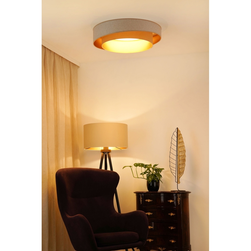 Brilagi - LED Prigušiva plafonjera VEGAS SHINE LED/24W/230V pr. 60 cm 3000/4000/6500K kremasta/bež + Daljinski upravljač