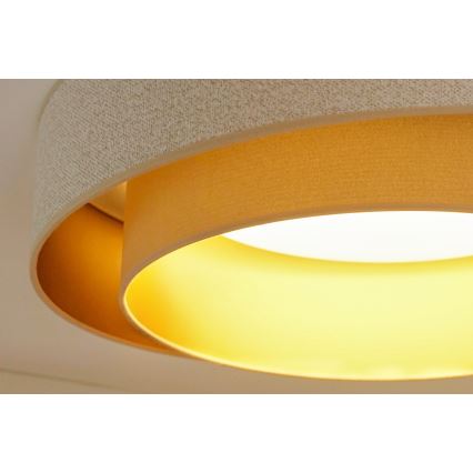 Brilagi - LED Prigušiva plafonjera VEGAS SHINE LED/24W/230V pr. 60 cm 3000/4000/6500K kremasta/bež + Daljinski upravljač