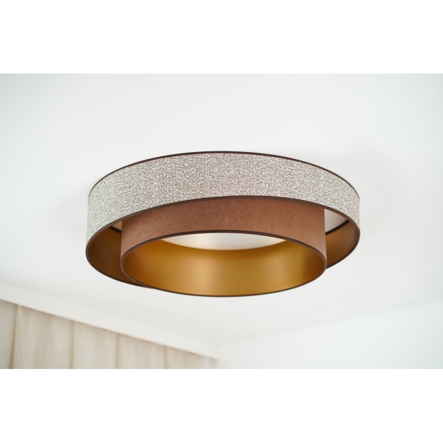 Brilagi - LED Prigušiva plafonjera VEGAS SHINE LED/24W/230V pr. 60 cm 3000/4000/6500K braon + Daljinski upravljač