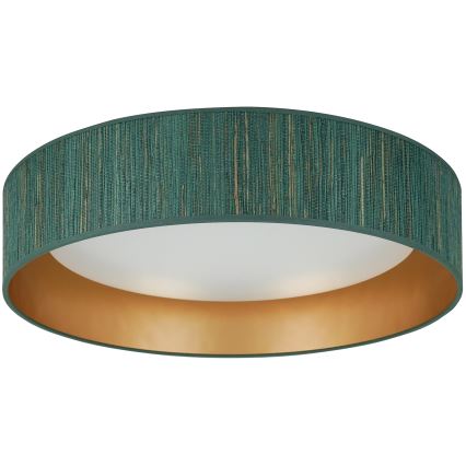 Brilagi - LED Prigušiva plafonjera VEGAS SHINE LED/24W/230V 3000/4000/6500K slama zelena/zlatna + Daljinski upravljač