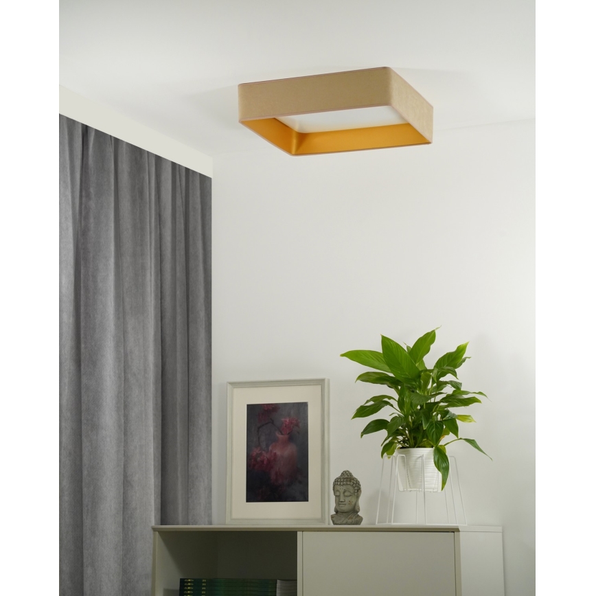 Brilagi - LED Prigušiva plafonjera VELVET SQUARE LED/24W/230V 3000/4000/6500K + Daljinski upravljač bež