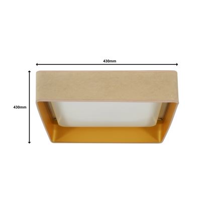 Brilagi - LED Prigušiva plafonjera VELVET SQUARE LED/24W/230V 3000/4000/6500K + Daljinski upravljač bež