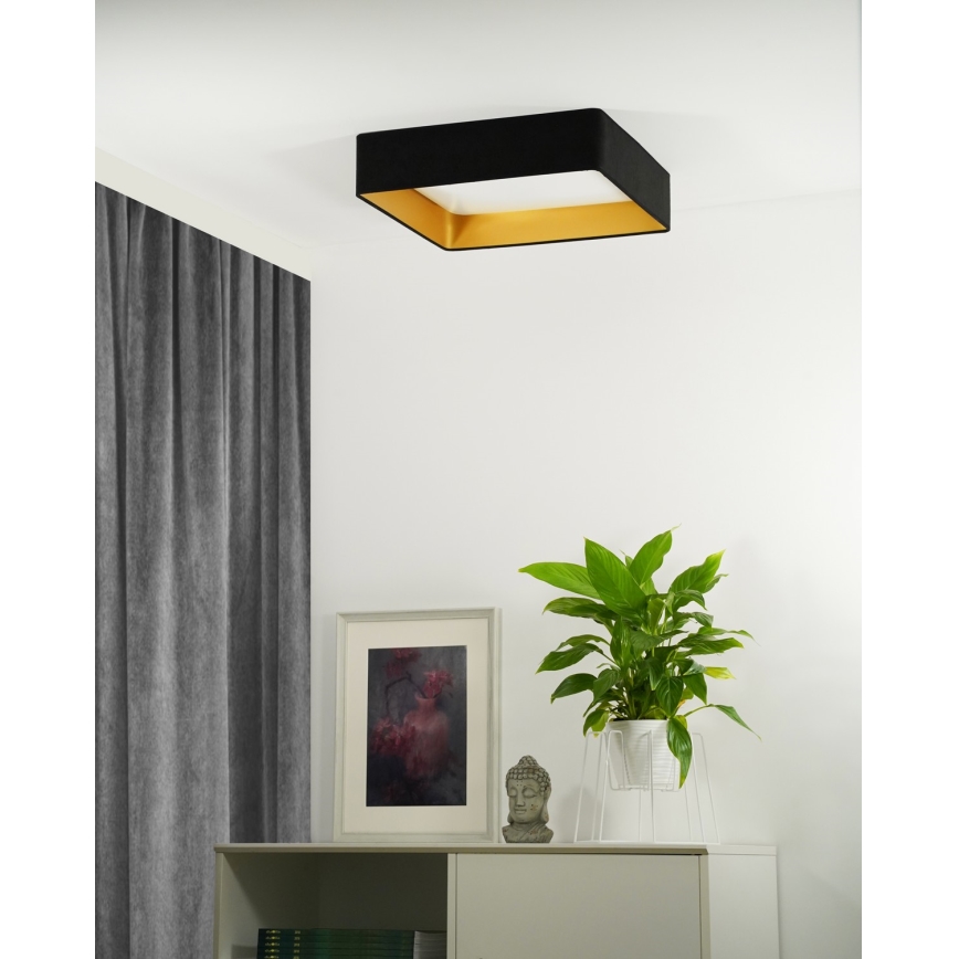 Brilagi - LED Prigušiva plafonjera VELVET SQUARE LED/24W/230V 3000/4000/6500K + Daljinski upravljač crno