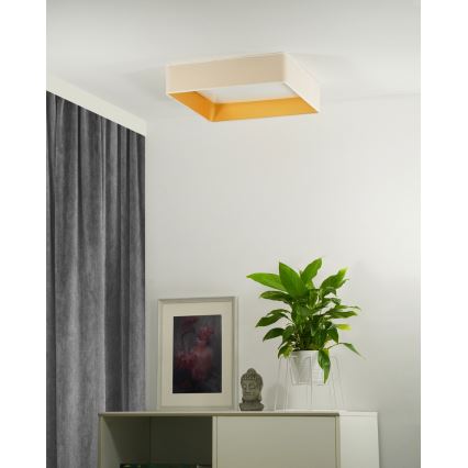 Brilagi - LED Prigušiva plafonjera VELVET SQUARE LED/24W/230V 3000/4000/6500K + Daljinski upravljač kremasta