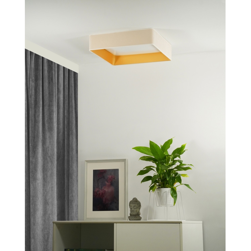 Brilagi - LED Prigušiva plafonjera VELVET SQUARE LED/24W/230V 3000/4000/6500K + Daljinski upravljač kremasta