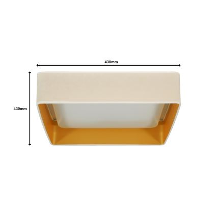 Brilagi - LED Prigušiva plafonjera VELVET SQUARE LED/24W/230V 3000/4000/6500K + Daljinski upravljač kremasta