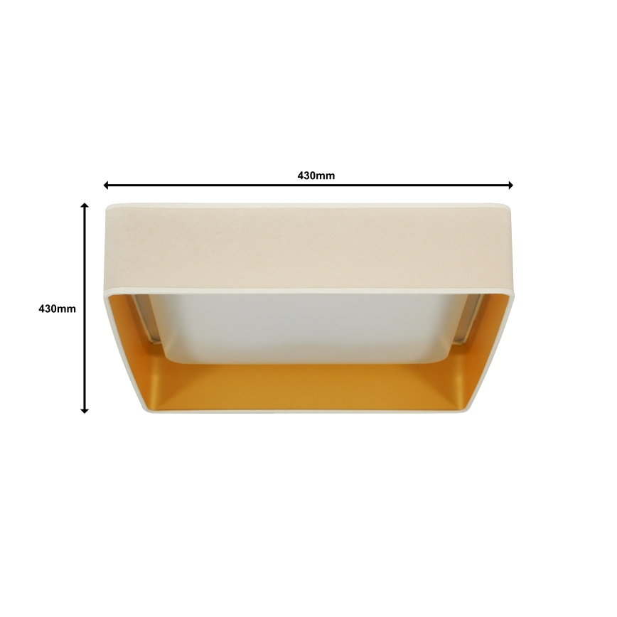 Brilagi - LED Prigušiva plafonjera VELVET SQUARE LED/24W/230V 3000/4000/6500K + Daljinski upravljač kremasta