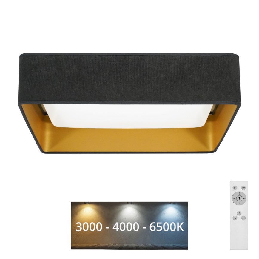Brilagi - LED Prigušiva plafonjera VELVET SQUARE LED/24W/230V 3000/4000/6500K + Daljinski upravljač sivo