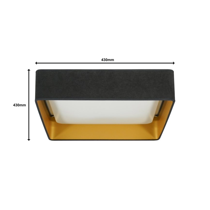 Brilagi - LED Prigušiva plafonjera VELVET SQUARE LED/24W/230V 3000/4000/6500K + Daljinski upravljač sivo