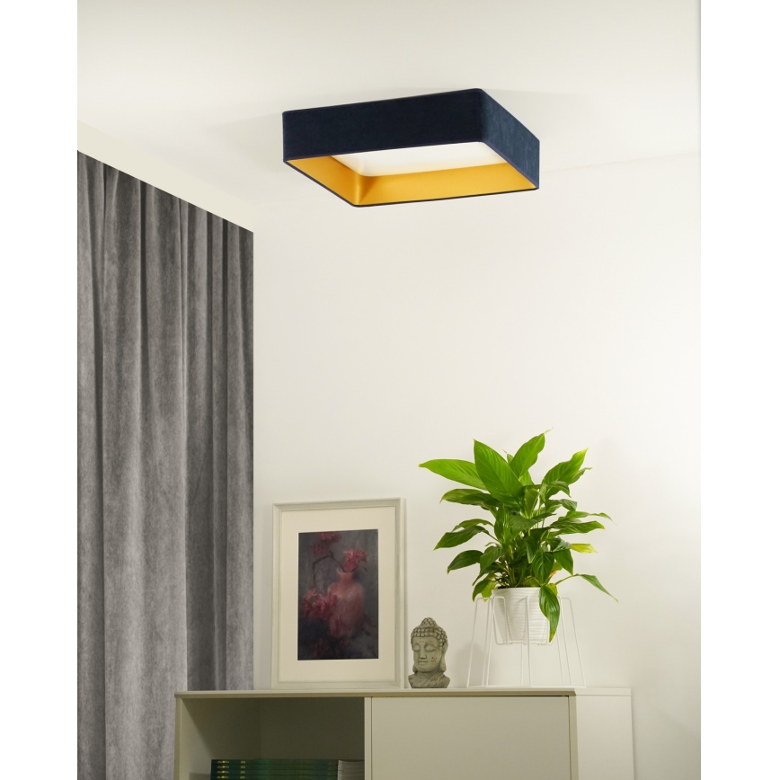 Brilagi - LED Prigušiva plafonjera VELVET SQUARE LED/24W/230V 3000/4000/6500K + Daljinski upravljač tamno plavi
