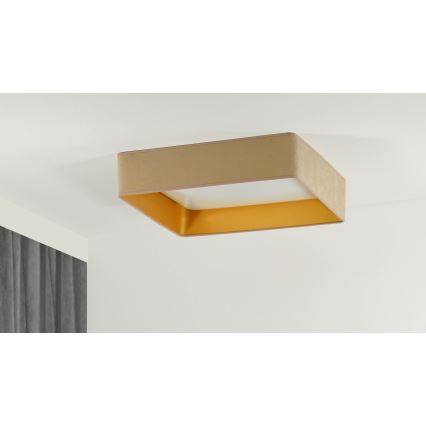 Brilagi - LED Prigušiva plafonjera VELVET SQUARE SMART LED/36W/230V 2700-6500K Wi-Fi Tuya + Daljinski upravljač bež