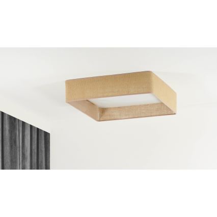 Brilagi - LED Prigušiva plafonjera VELVET SQUARE SMART LED/36W/230V 2700-6500K Wi-Fi Tuya + Daljinski upravljač braon
