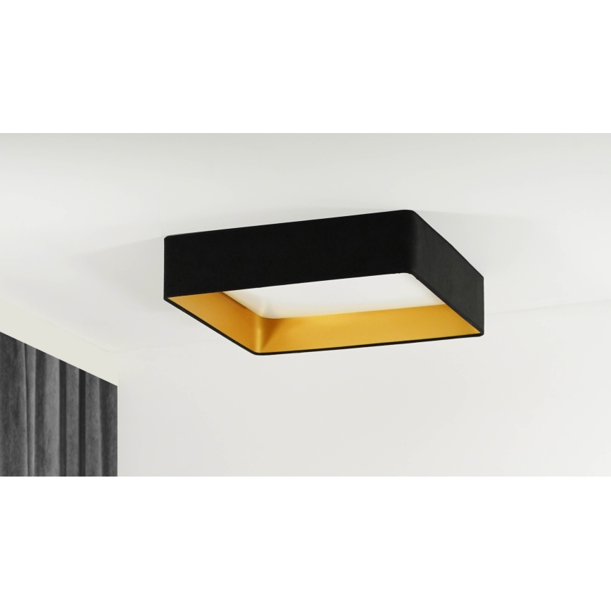 Brilagi - LED Prigušiva plafonjera VELVET SQUARE SMART LED/36W/230V 2700-6500K Wi-Fi Tuya + Daljinski upravljač crno