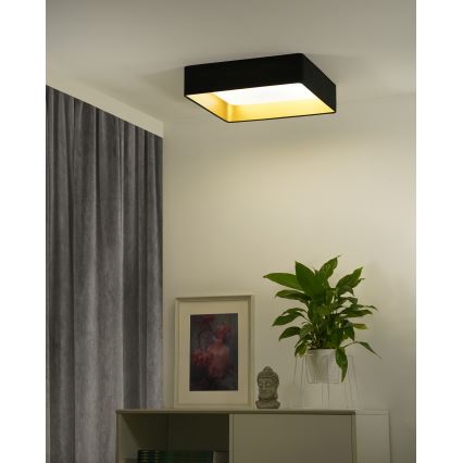 Brilagi - LED Prigušiva plafonjera VELVET SQUARE SMART LED/36W/230V 2700-6500K Wi-Fi Tuya + Daljinski upravljač crno