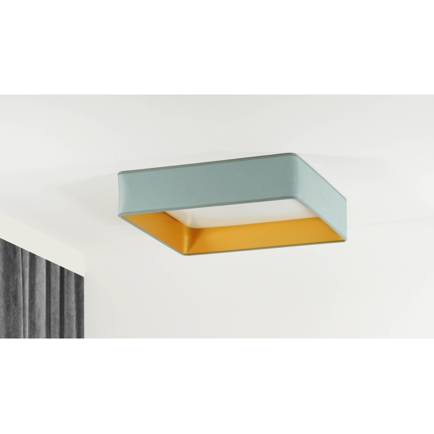 Brilagi - LED Prigušiva plafonjera VELVET SQUARE SMART LED/36W/230V 2700-6500K Wi-Fi Tuya + Daljinski upravljač menta