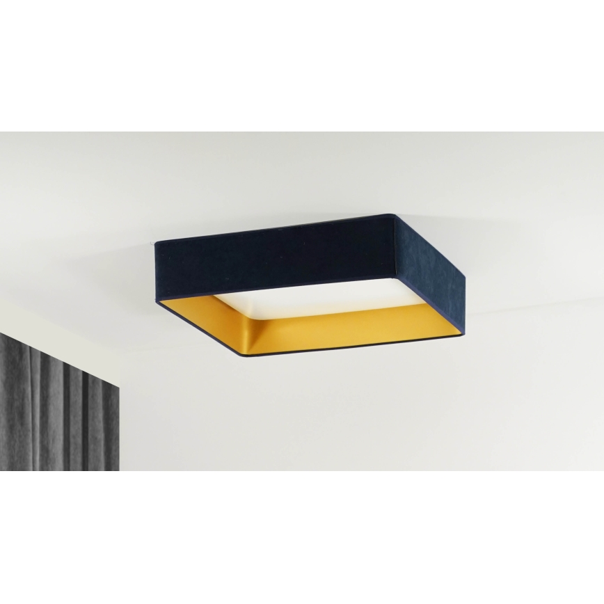 Brilagi - LED Prigušiva plafonjera VELVET SQUARE SMART LED/36W/230V 2700-6500K Wi-Fi Tuya + Daljinski upravljač tamno plavi
