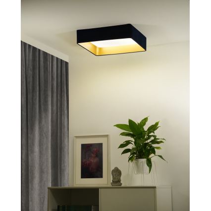 Brilagi - LED Prigušiva plafonjera VELVET SQUARE SMART LED/36W/230V 2700-6500K Wi-Fi Tuya + Daljinski upravljač tamno plavi
