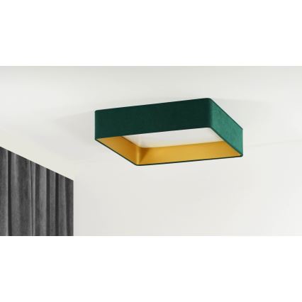 Brilagi - LED Prigušiva plafonjera VELVET SQUARE SMART LED/36W/230V 2700-6500K Wi-Fi Tuya + Daljinski upravljač zelena