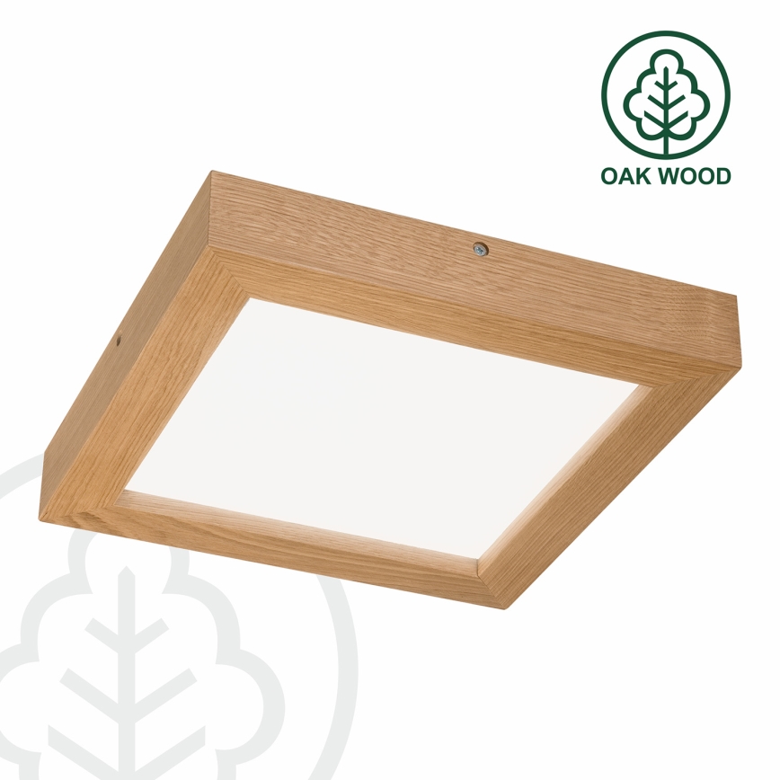 Brilagi - LED Prigušiva plafonjera za kupatilo WOODY FRAME LED/24W/230V hrast 30x30 cm 3000-6000K IP44 + Daljinski upravljač