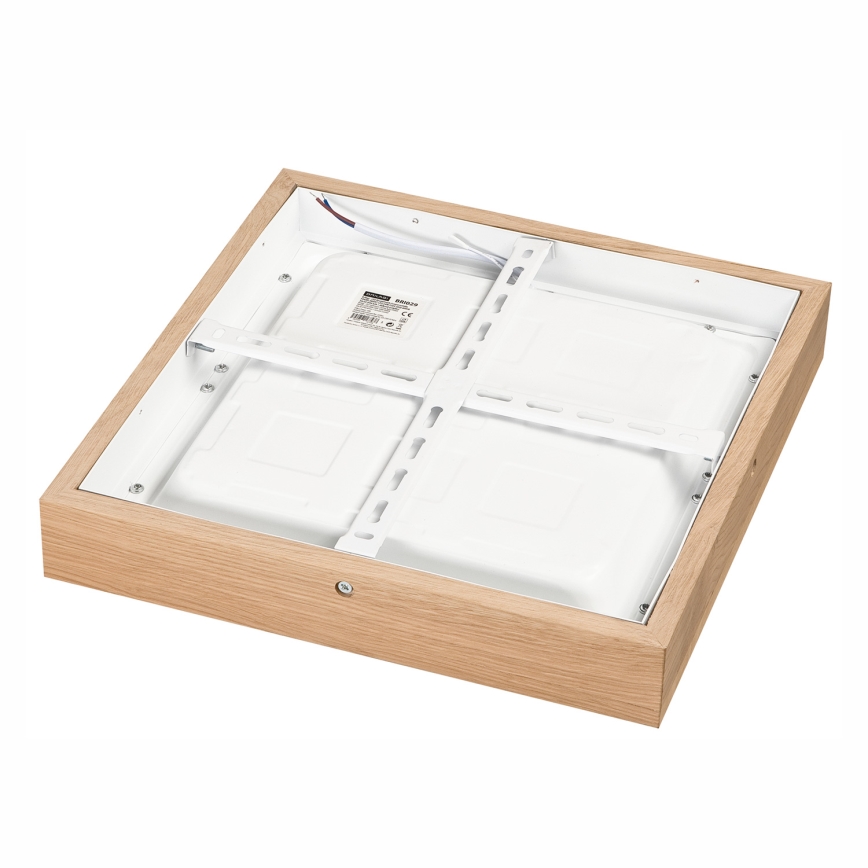 Brilagi - LED Prigušiva plafonjera za kupatilo WOODY FRAME LED/24W/230V hrast 30x30 cm 3000-6000K IP44 + Daljinski upravljač