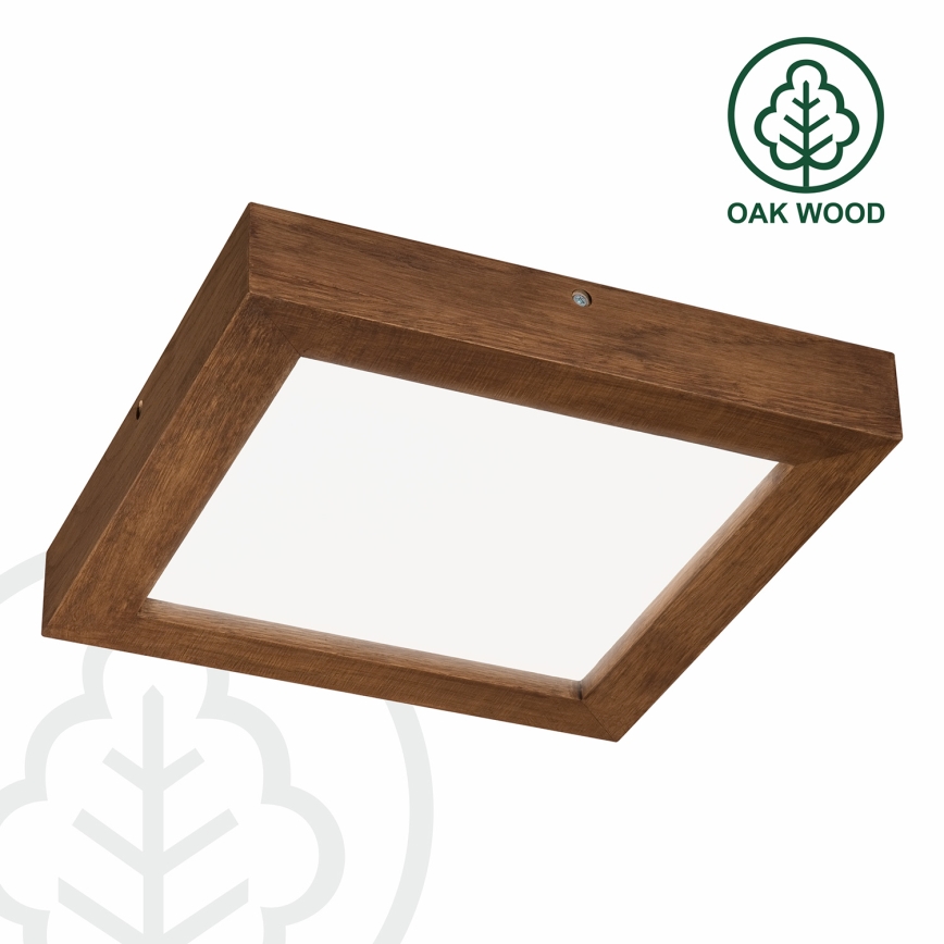 Brilagi - LED Prigušiva plafonjera za kupatilo WOODY FRAME LED/24W/230V hrast trešnja 30x30 cm 3000-6000K IP44 + Daljinski upravljač