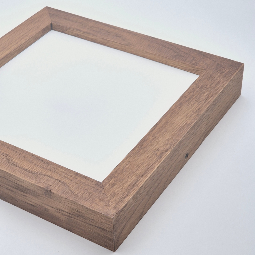 Brilagi - LED Prigušiva plafonjera za kupatilo WOODY FRAME LED/24W/230V hrast trešnja 30x30 cm 3000-6000K IP44 + Daljinski upravljač