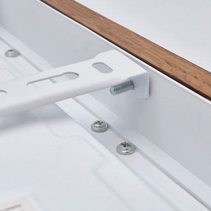 Brilagi - LED Prigušiva plafonjera za kupatilo WOODY FRAME LED/24W/230V hrast trešnja 30x30 cm 3000-6000K IP44 + Daljinski upravljač