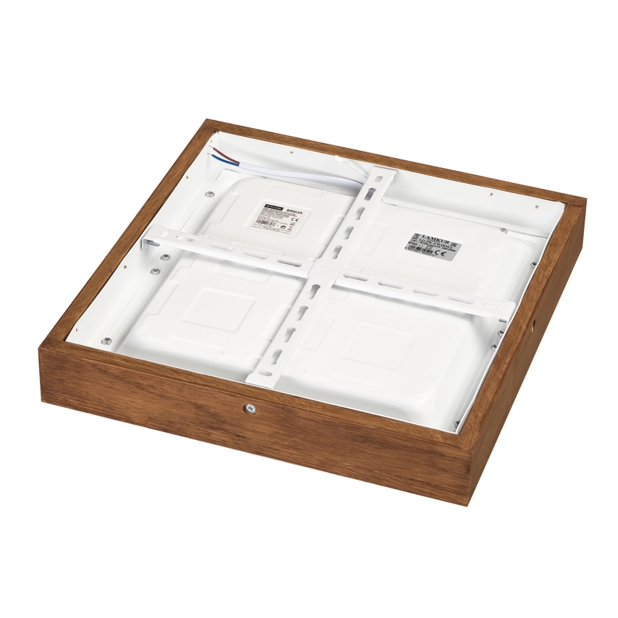 Brilagi - LED Prigušiva plafonjera za kupatilo WOODY FRAME LED/24W/230V hrast trešnja 30x30 cm 3000-6000K IP44 + Daljinski upravljač