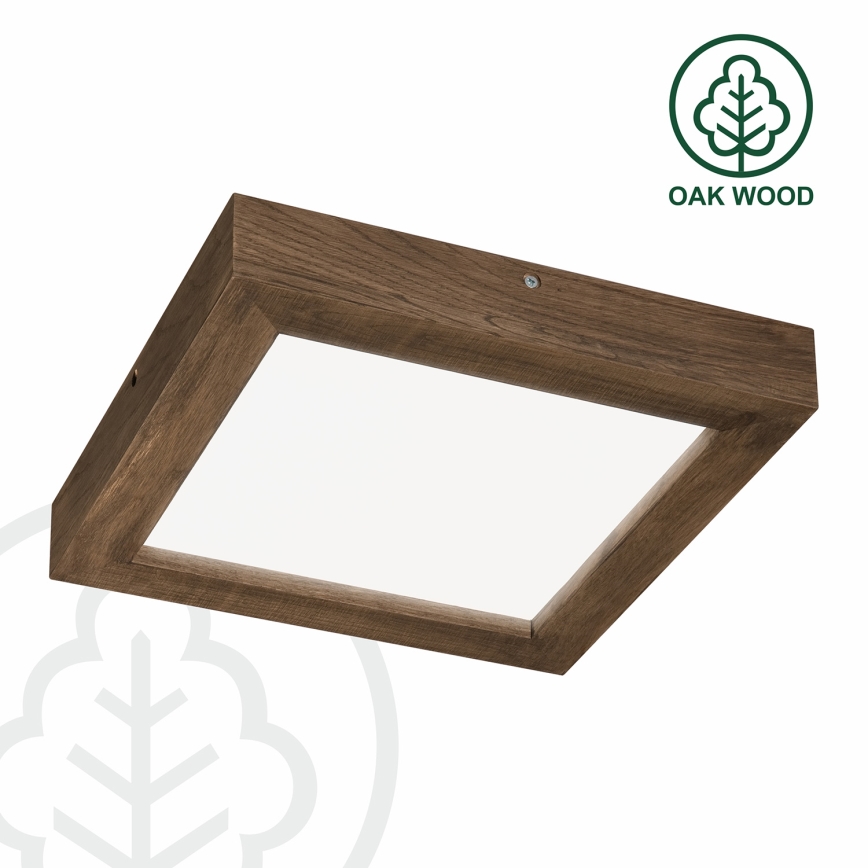 Brilagi - LED Prigušiva plafonjera za kupatilo WOODY FRAME LED/24W/230V hrast 30x30 cm 3000-6000K IP44 + Daljinski upravljač