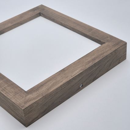 Brilagi - LED Prigušiva plafonjera za kupatilo WOODY FRAME LED/24W/230V hrast 30x30 cm 3000-6000K IP44 + Daljinski upravljač