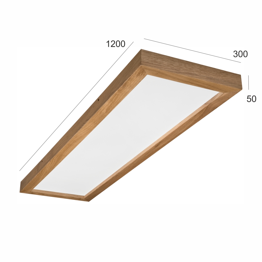Brilagi - LED Prigušiva plafonjera za kupatilo WOODY FRAME LED/50W/230V hrast 120x30 cm 3000-6000K IP44 + Daljinski upravljač