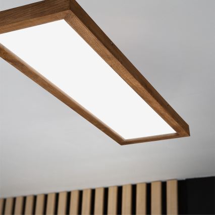 Brilagi - LED Prigušiva plafonjera za kupatilo WOODY FRAME LED/50W/230V hrast 120x30 cm 3000-6000K IP44 + Daljinski upravljač